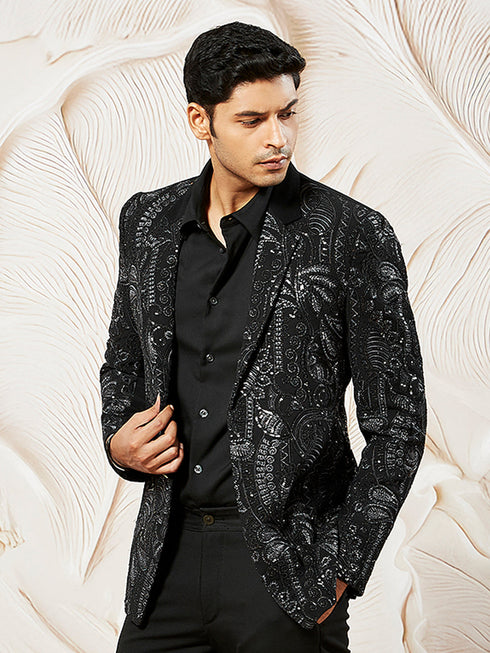 Men's Black Imported Suting Blazer